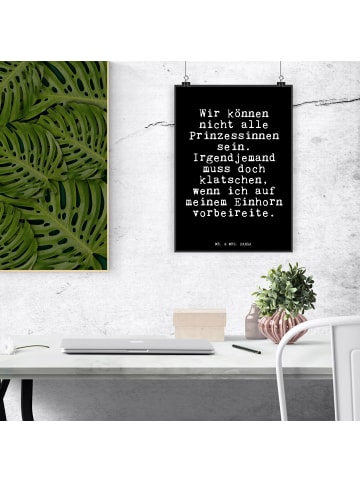 Mr. & Mrs. Panda Poster Wir können nicht alle... mit Spruch in Schwarz