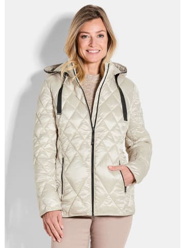 GOLDNER Jacke Steppjacke mit Rautenmuster in stein