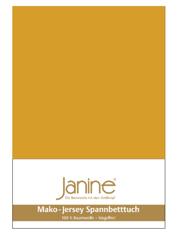 Janine Spannbetttuch Mako Feinjersey in honiggold