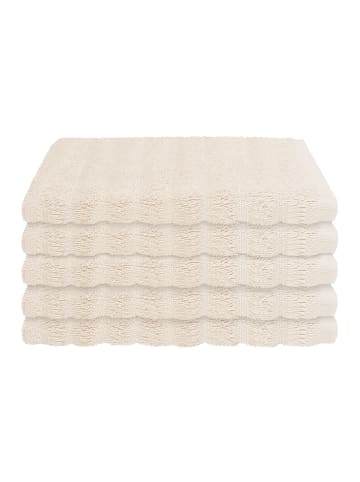 Schiesser Frottier-5er-Set: Gästetücher Neapel in Creme