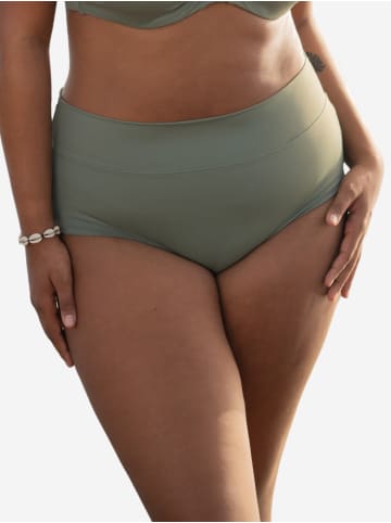 SugarShape Fold-over Bikini-Slip Monaco in khaki swim