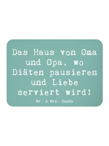 Mr. & Mrs. Panda Fridge Magnet Spruch Großelternliebe mit Spruch in Meeresbrise
