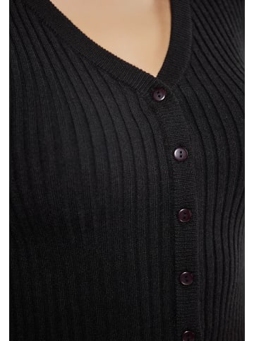 Swirly Damen Cropped Cardigan in SCHWARZ