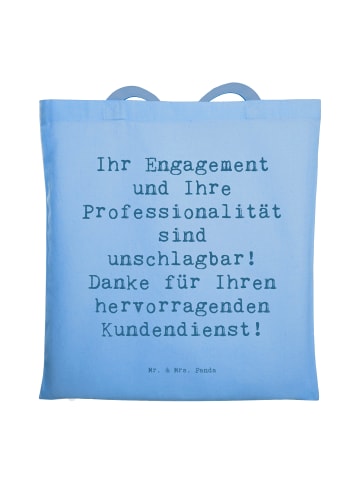 Mr. & Mrs. Panda Shopper Spruch Kundendienstmitarbeiter Held mit... in Sky Blue