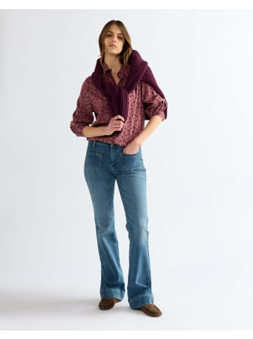 Wrangler Langarmbluse Drama Collar in Pink Rose