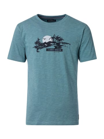 Katt Rundhals T-Shirt für Herren in petrol