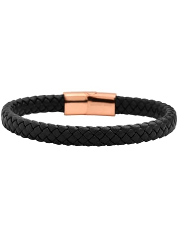 Adeliás Damen Armband – Textilarmband aus Leder 20 cm in silber