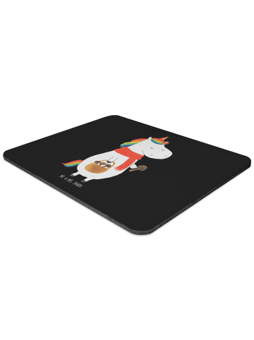 Mr. & Mrs. Panda Maus-Pad Einhorn Pilz ohne Spruch in Schwarz