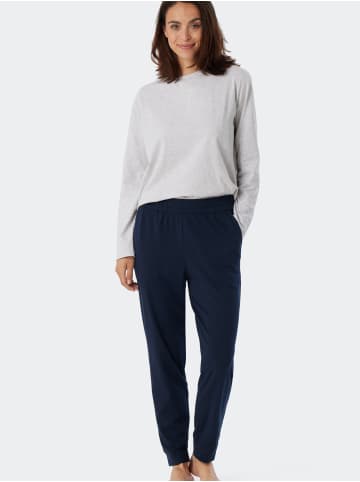 Schiesser Pyjamahose Mix & Relax lang in Dunkelblau