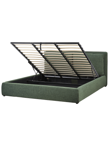 Beliani Doppelbett BAJONNA in Grün - (W) 204 x (H) 102 x (L) 235 cm