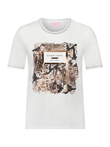 Betty Barclay Basic Shirt mit Aufdruck in Patch Cream/Brown