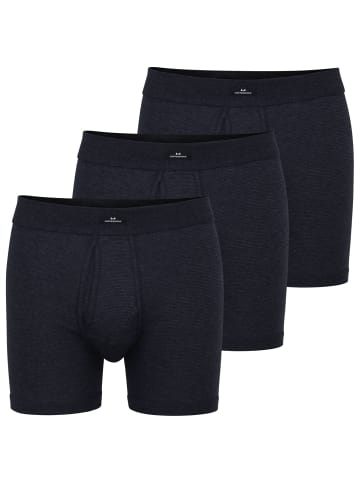 Götzburg Boxershorts 3er Pack in Navy / fein geringelt