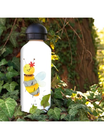 Mr. & Mrs. Panda Kindertrinkflasche Biene Blume ohne Spruch in Weiß