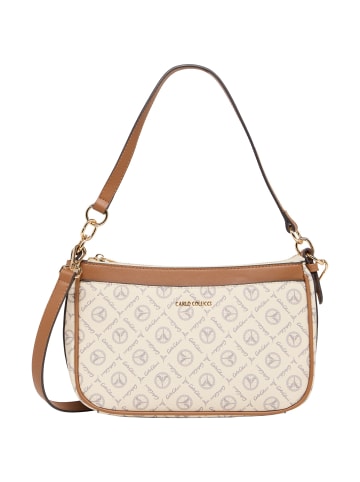 Carlo Colucci Schultertasche di Leone in Creme
