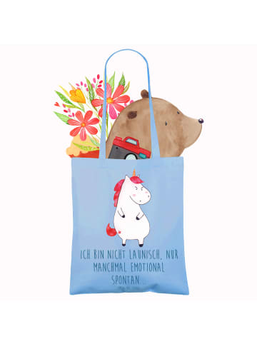 Mr. & Mrs. Panda Stofftasche Emotionen ausdrücken mit Spruch in Sky Blue