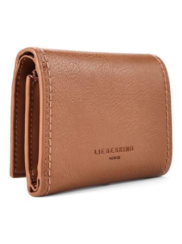 LIEBESKIND BERLIN Capri Geldbörse RFID Schutz Leder 13.5 cm in cognac