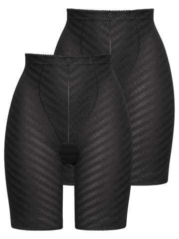 Felina 2er Pack Langbein Miederhose in schwarz schwarz