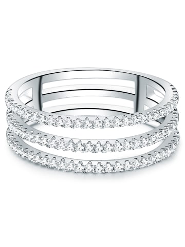 Trilani Ring aus Sterling Silber mit Zirkonia in silber
