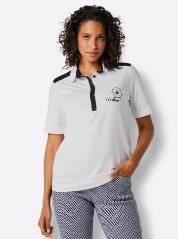 creation L Poloshirt in weiß-marine