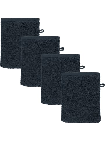 REDBEST Frottier Waschhandschuh 4er-Pack Oceanside in schwarz