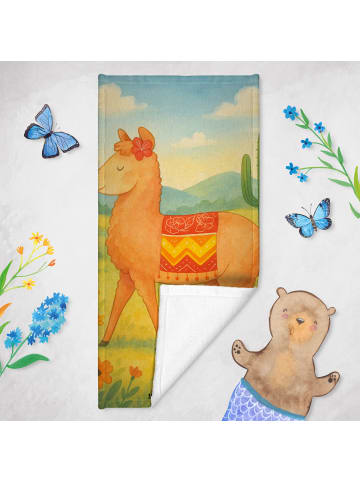 Mr. & Mrs. Panda Strandlaken Alpaka Stolz Design ohne Spruch in Kaktus Grün