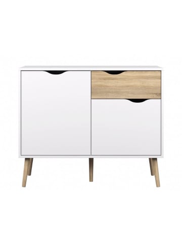 ebuy24 Sideboard Napoli Weiß 99 x 39 cm