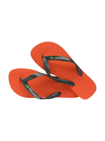 Havaianas Tong Brasil Logo Orange