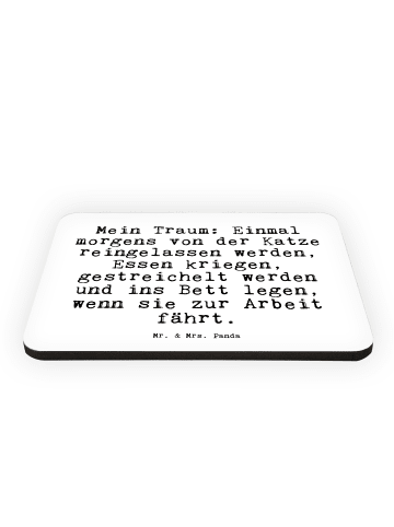 Mr. & Mrs. Panda magnet Mein Traum: Einmal morgens... mit Spruch in Weiß