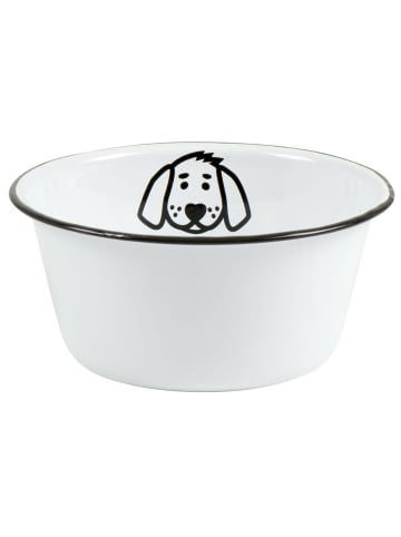 IB Laursen Fressnapf HUND Emaille Weiß 17 cm