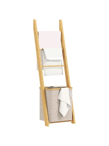 HOMCOM Badezimmer Regal-43L x 35B x 133H cm-Cremeweiß