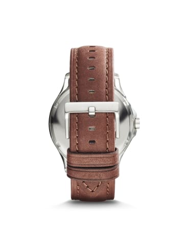 Armani Exchange Armbanduhr The Brown Leather in silber