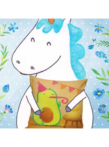 Mr. & Mrs. Panda Dekokissen Sofa Avocado Geburtstag Design ohne ... in Weiß