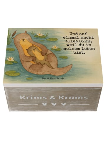 Mr. & Mrs. Panda Aufbewahrungsbox Otter Kind Design mit Spruch in Weiß