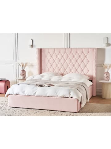 Beliani Doppelbett LUBBON in Silber - (W) 190 x (H) 144 x (L) 217 cm