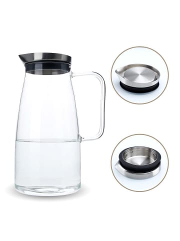 Intirilife Karaffe mit 1.2L mit Deckel in KLAR