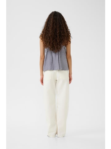 InWear Kurzarm-Bluse DallyIW Gerade Passform in Marine Blue Melange