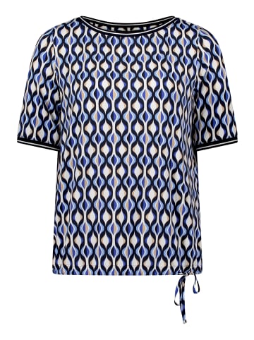 Betty Barclay Casual-Shirt mit Tunnelzug in Blau/Weiß