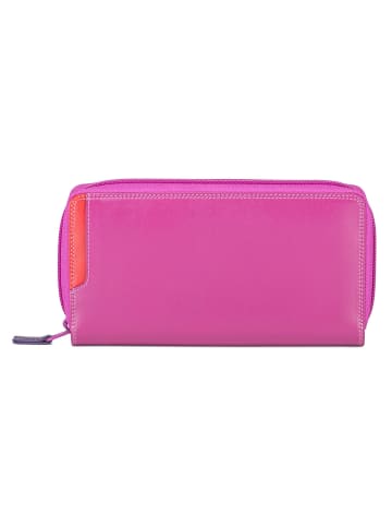 MYWALIT Geldbörse RFID Schutz Leder 20 cm in sangria multi