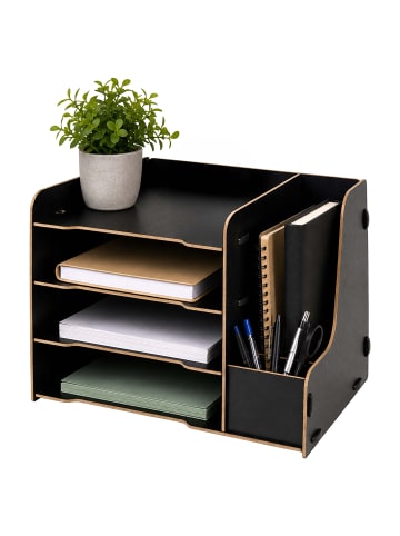 relaxdays Briefablage in Schwarz - (B)31,5 x (H)23 x (T)29 cm