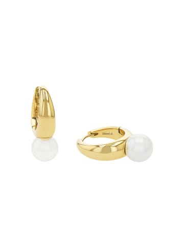 Amor Creolen Edelstahl, IP gold in Gold