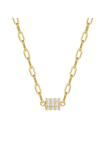 Halskette aus Sterling Silber mit Zirkonia in gelbgold