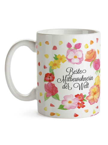 Mr. & Mrs. Panda Tasse Mitbewohnerin mit Spruch in Keine Angabe