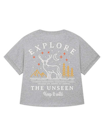 wat? Apparel T-Shirt Explore the unseen, keep wild in Grau