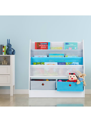 relaxdays Kinderregal Tiere in Bunt - (B)71 x (H)74 x (T)23 cm