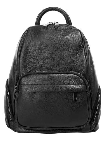 Cluty Rucksack echt Leder in schwarz