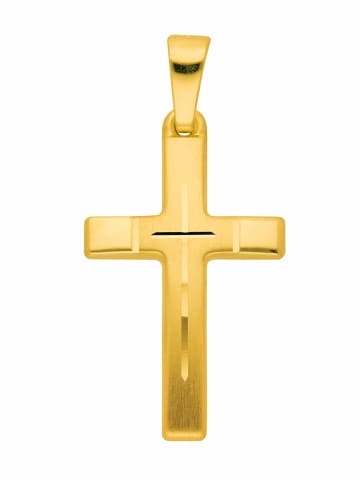 Adeliás 585 Gold Kreuz Anhänger in gold