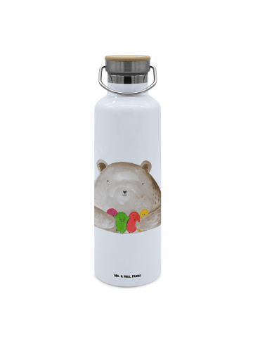 Mr. & Mrs. Panda Trinkflasche Bär Gefühl ohne Spruch in Weiß