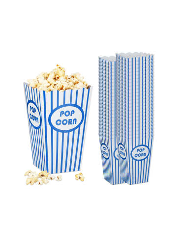 relaxdays 576 x Popcorntüten in Blau/ Weiß