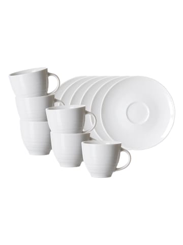 Ritzenhoff & Breker 6er Set Espressotassen mit Untertassen Suomi 90 ml in Beige