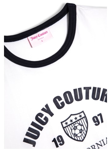 Juicy Couture Juicy Couture THE ARCHED FOOTBALL RINGER T-SHIRT in white